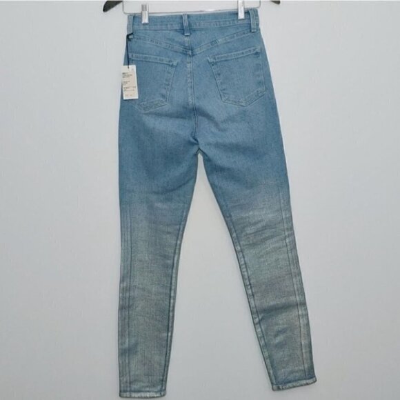 NWT J BRAND Leenah High rise metallic coated skinny ankle jeans - Picture 6 of 12